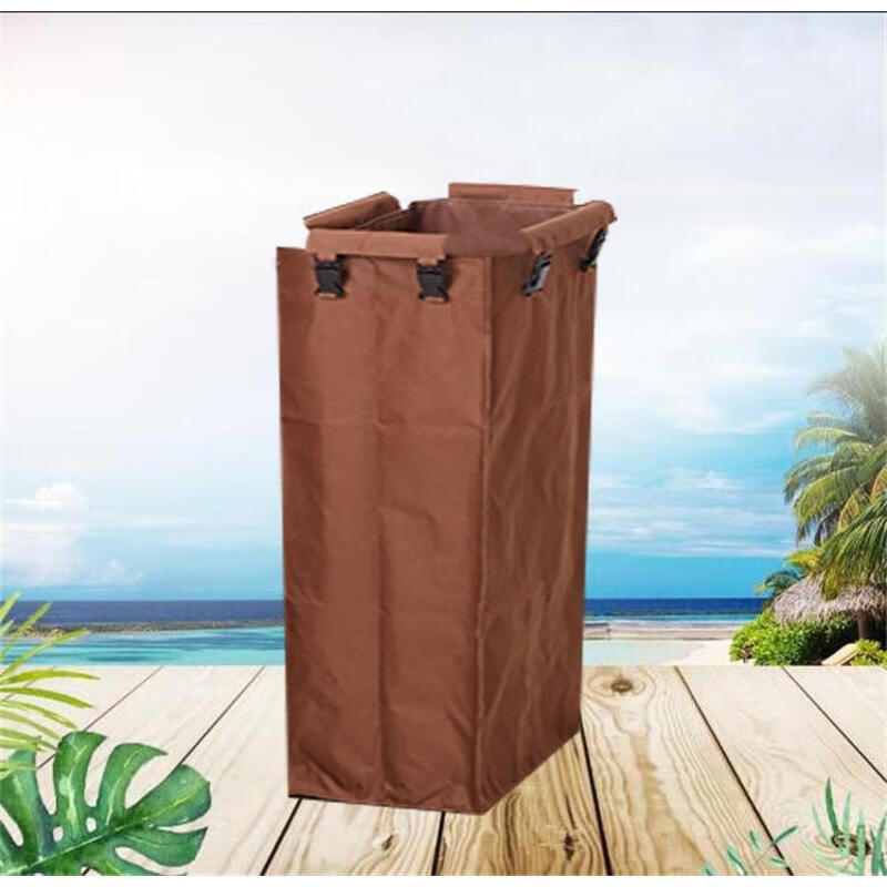 Aibido hotel room multi-functional mobile hand-pushed bilateral tapered cleaning cloth cart cleaning rag cleaning tool yellow 90 high cleaning bag