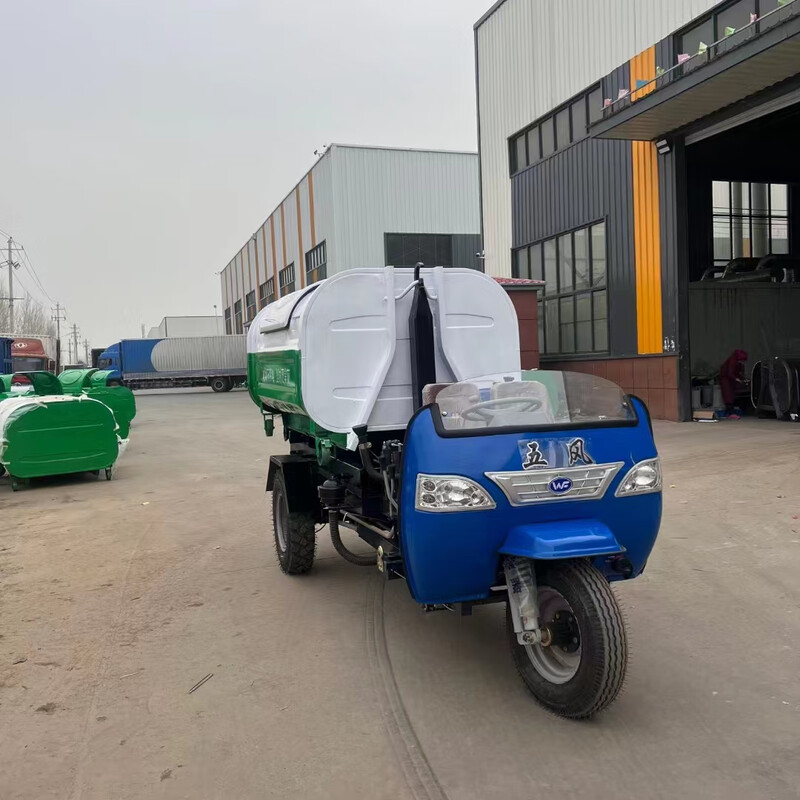 Three-wheel sanitation truck hook-arm garbage truck National VI gasoline hook-arm truck Domestic garbage removal truck hook-arm box transfer truck Foton hook-wall garbage truck