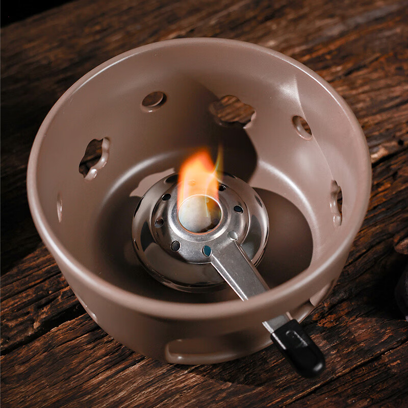 Pottery King ceramic dry pot solid alcohol stove pot integrated heating household small hot pot household casserole alcohol pot large size 2 liters + alcohol block one pack 27cm