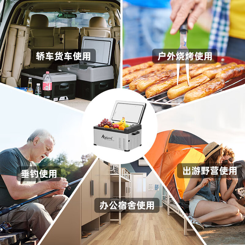 Ice Tiger car refrigerator compressor refrigeration 12V24V car home dual-purpose refrigeration car truck small refrigerator C75 car home dual-purpose (Detech compressor) 75 liters