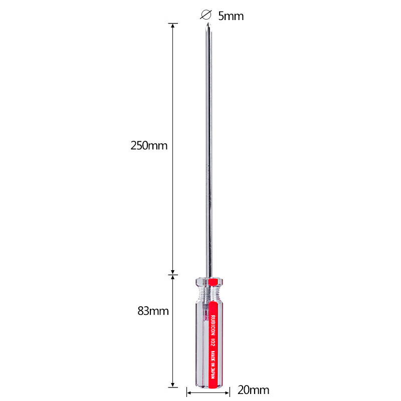 Robin Hood (RUBICON) No.102 Strong Magnetic Color Strip Screwdriver PH1X250mm Screwdriver Cross Screwdriver