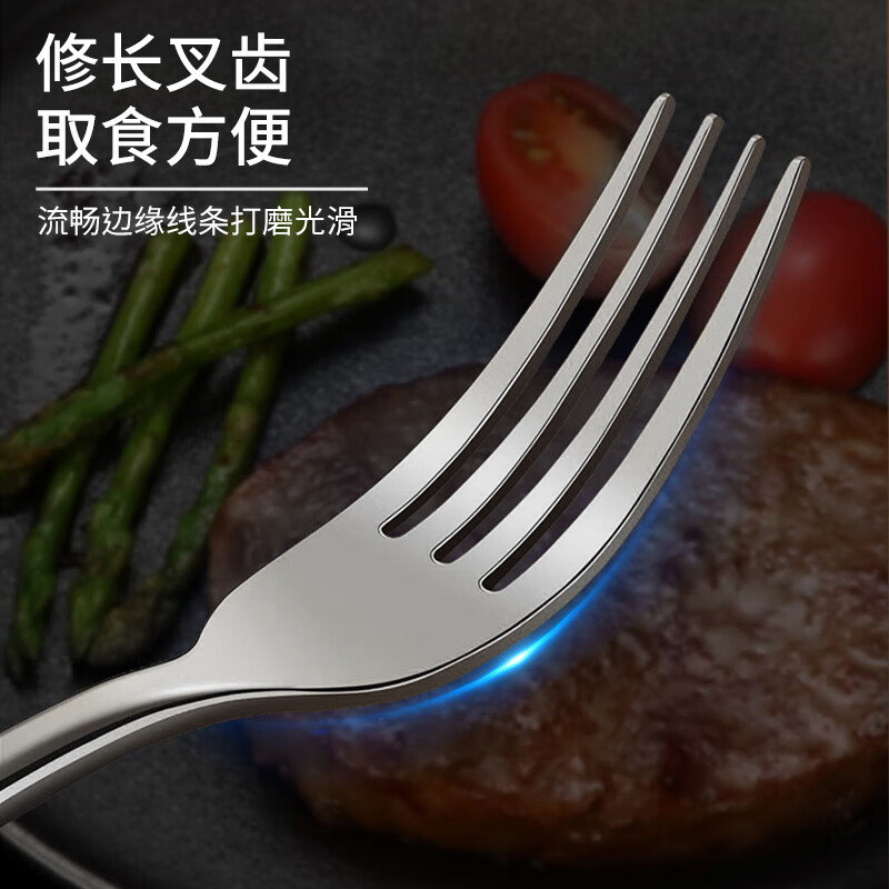 Edo304 stainless steel western steak knife and fork 410 stainless steel table knife set main table knife + main table fork + gift box