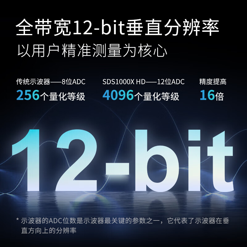 SIGLENT SDS1204X HD 12bit high-definition oscilloscope 200M bandwidth 4 channels 2G sampling