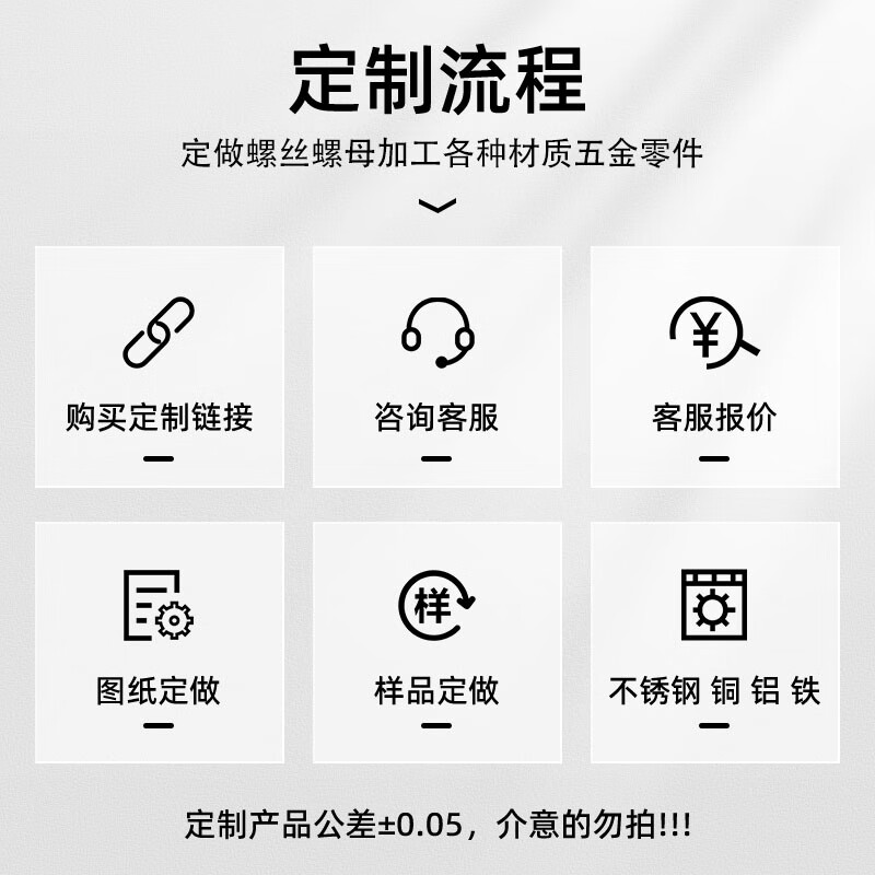 Tianzhuo Hardware Customized Screw and Nut Processing Parts Copper Stainless Steel Hardware Universal Compensation Contact Customer Service Postage Link Single shot will not be shipped 1