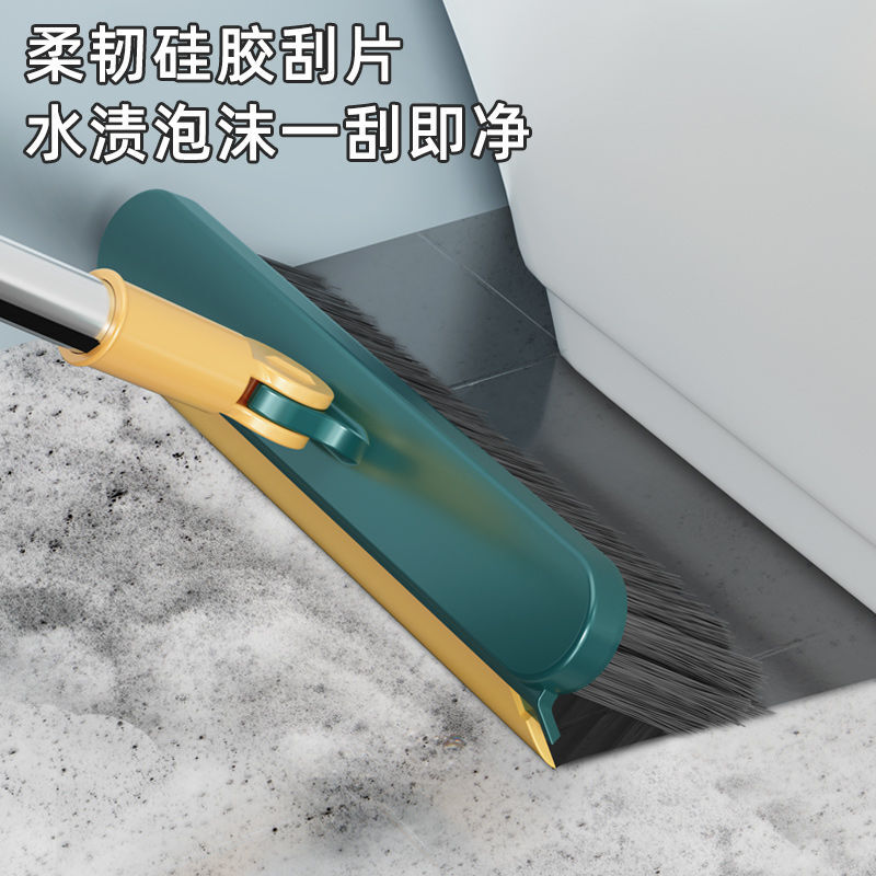 Bathroom floor scrubbing floor brush artifact bathroom floor seam brush tile long handle hard bristled toilet cleaning small V-shaped random color non-scratching brush