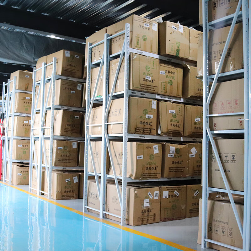 NANBANQIU Southern Hemisphere medium-sized storage shelves, length 200, width 60, height 200, four-layer main frame, white, load-bearing 250kg/layer