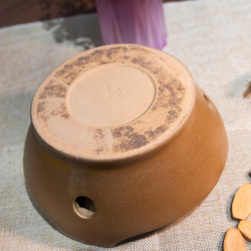 Yishou alcohol stove single household casserole hotel student dormitory portable single party shabu-shabu earth yellow glaze small hot pot single alcohol stove