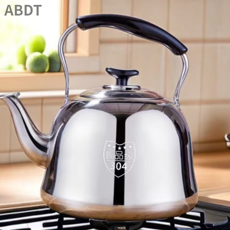 ABDT extra thick 304 stainless steel kettle, gas induction cooker, special household thickened large-capacity sound kettle teapot 4L thickened 304 sound kettle can hold 6 pounds of water