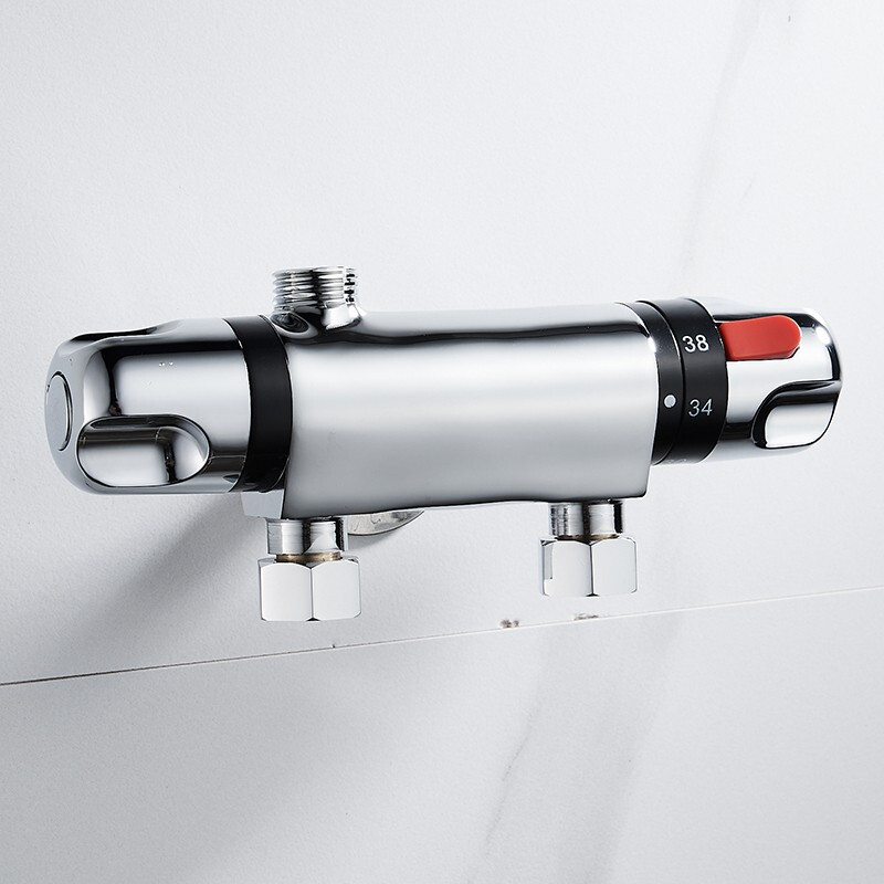BSITN intelligent thermostatic valve hot and cold exposed water mixing valve brass shower faucet shower switch B20203
