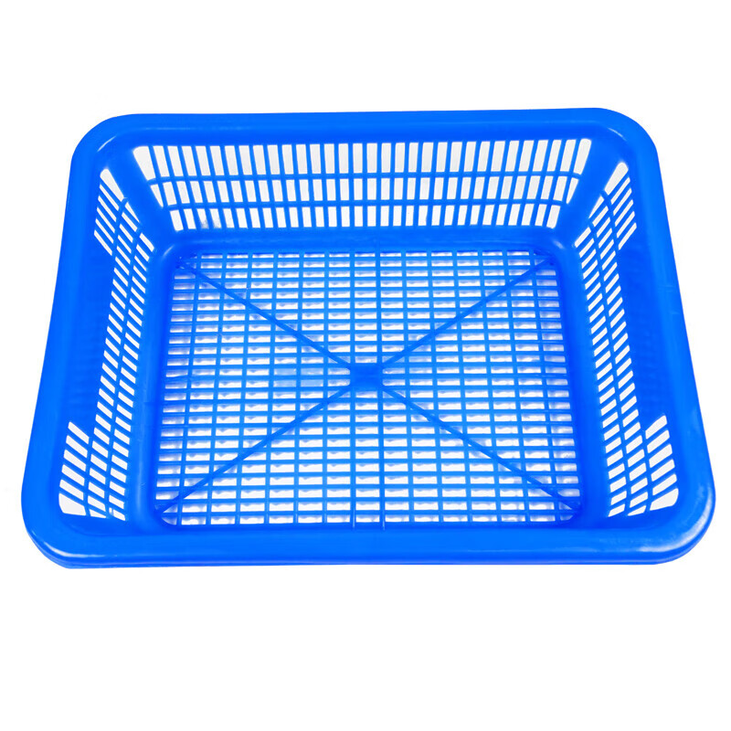 Bingyu BY-173 turnover basket rectangular sorting basket industrial drain basket plastic plastic basket No. 7 360*285*110 (blue)