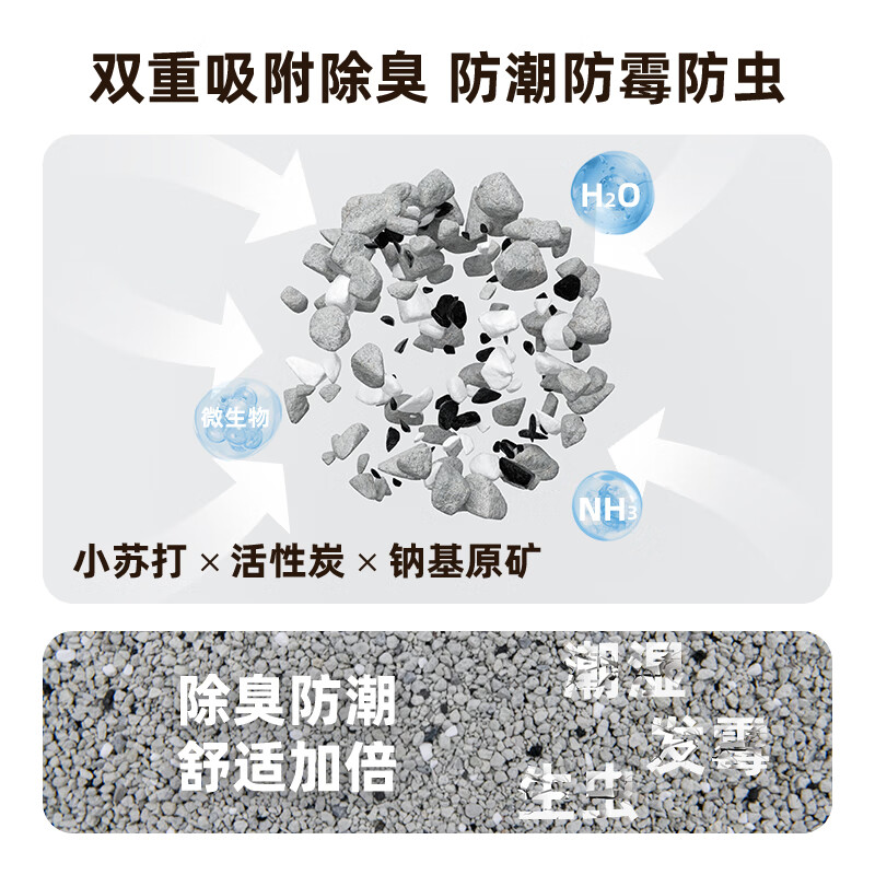 Nuoxue Intelligent Pet Care Kit Automatic Deodorizing Cat Litter Box + Baking Soda Mineral Sand 28.8 catties