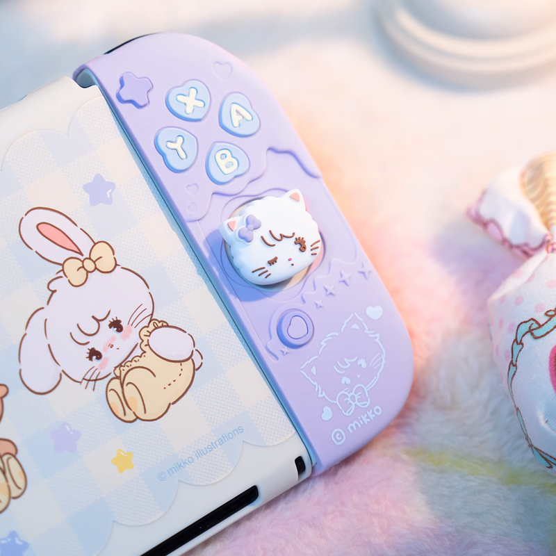 Jixiang switch oled protective case Mikko co-branded soft silicone anti-fall all-inclusive protection joycon handle cover all-inclusive split portable NS host accessories