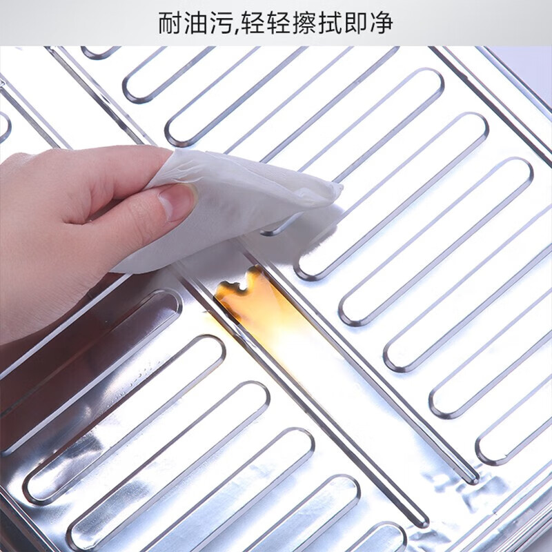 Huiyou stove oil-proof baffle kitchen oil-proof plate aluminum foil plate gas-fired stove insulated oil plate cooking anti-splash baffle thickened grill-resistant-foldable 2-pack for double stoves