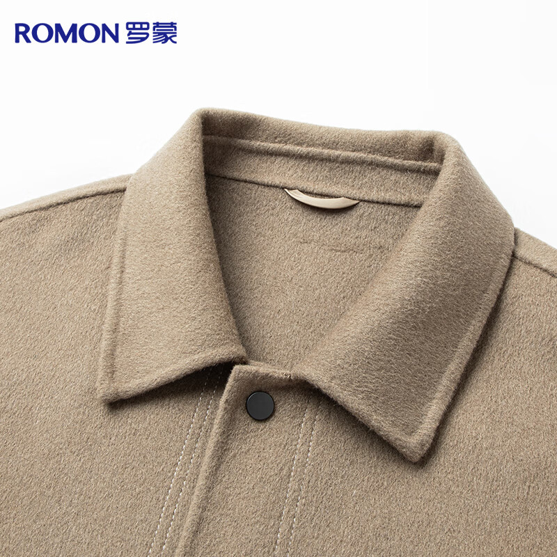 Romon Sheep Wool Wool Jacket Men's Autumn and Winter Thickened Young and Middle-aged Business Casual Lapel Jacket Men's Clothing