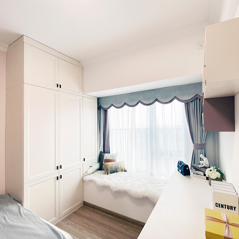 Sophia tatami bed wardrobe integrated bedroom multi-functional bed cabinet European style single bed study room bookcase storage combination cabinet membership bonus