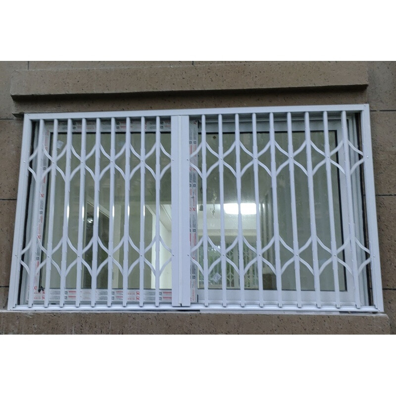 Yangtepai foldable new anti-theft window net balcony telescopic push-pull invisible indoor safety guardrail household gate large flower style white per square meter does not include installation and measurement fees