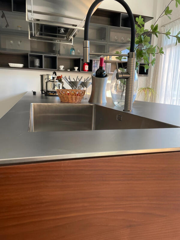 Huili Shanghai Zolali stainless steel cabinets villa high-end customized 304 stainless steel kitchen cabinets overall lower cabinet 1 meter