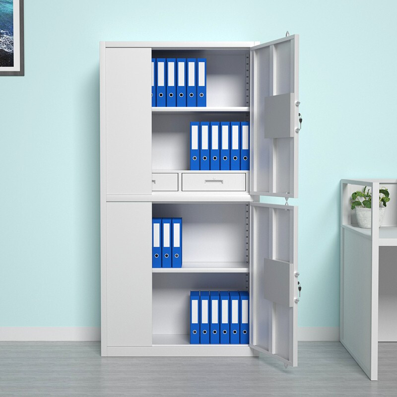 Kington Safe Cabinet Password Lock Cabinet Archive Information Office Cabinet Confidential Documents Iron Cabinet Lockable Safe Double Section Fingerprint Lock