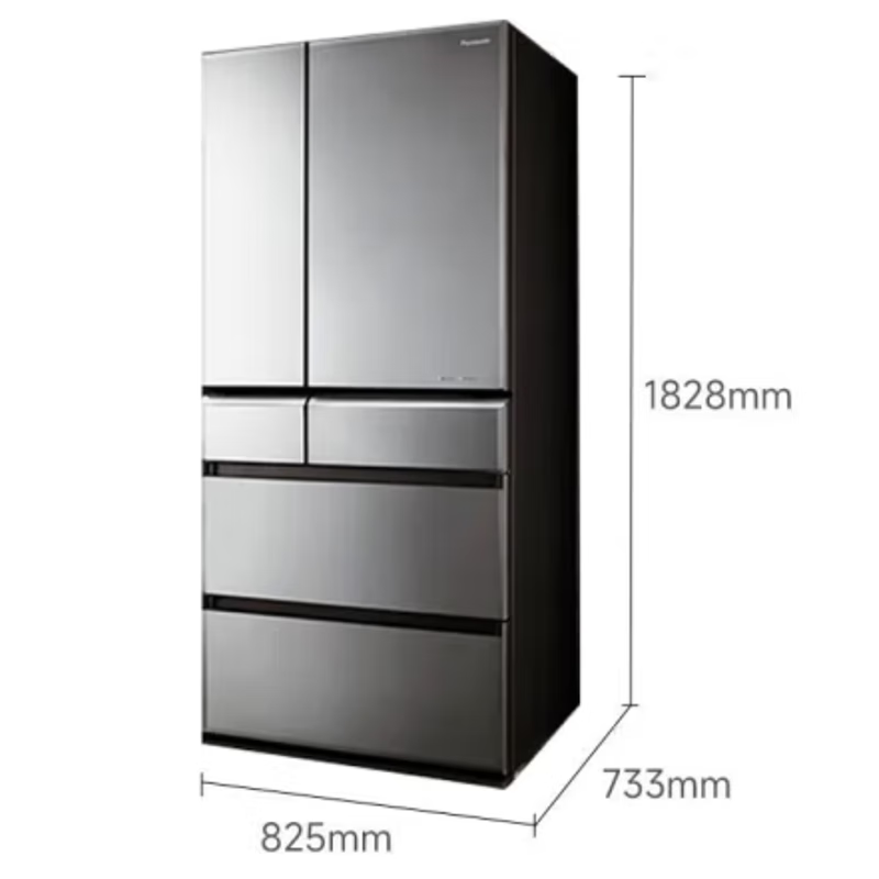 Panasonic refrigerator NR-F673WX-X5 659 liters imported from Japan large capacity automatic ice making and sterilization agate black