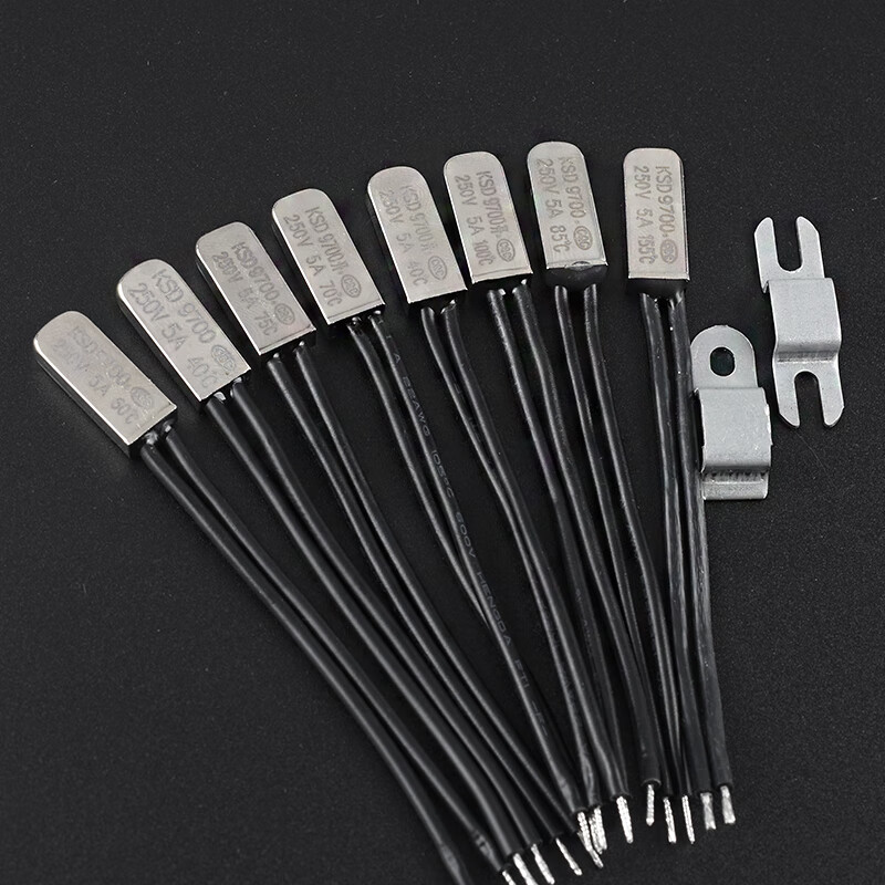 KSD9700 normally open temperature control switch 5A temperature thermal protector 40/45/50/60/90/95/100~150 degrees normally open 80 degrees (5 pieces)
