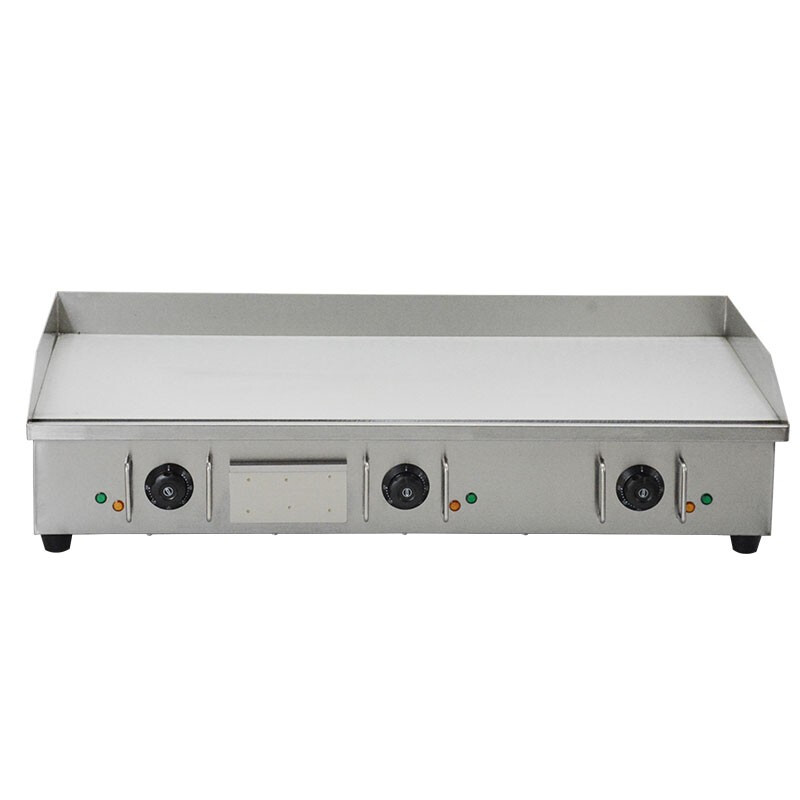 Hotkitch electric griddle, commercial large-scale hand-grilled cake machine, desktop grilled steak, flat griddle, iron plate, squid, grilled cold noodles, enamel stainless steel gas griddle, stall snack equipment, 0.9m electric griddle (10mm thick griddle)