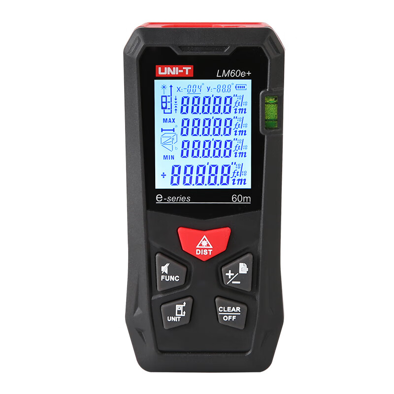 UNI-T 50-meter laser rangefinder high-precision infrared rangefinder indoor decoration measurement handheld rechargeable electronic ruler LM60e+ (economic model 60 meters)