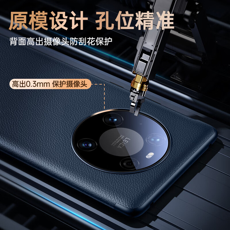 Genuine suitable for Huawei mate40 pro mobile phone case protective cover Mate40EPro 5G leather case genuine leather clamshell smart window all-inclusive anti-fall shell for men and women black