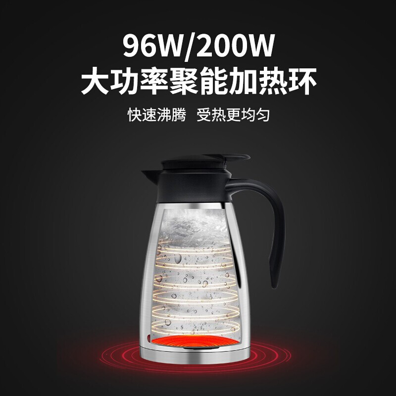 Luyou car kettle electric heating cup 1200ML large capacity 12V24V optional 304 stainless steel electric heating kettle hot water 24V stainless steel + pot holder 1.2L
