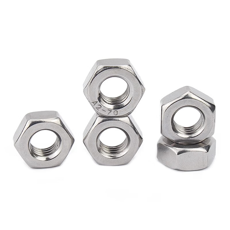 Jinchao 304 stainless steel hexagonal nut 316 hexagonal nut screw nut collection M2M3M4M5M6M8M10M12M16 M8 (10 pieces) 304
