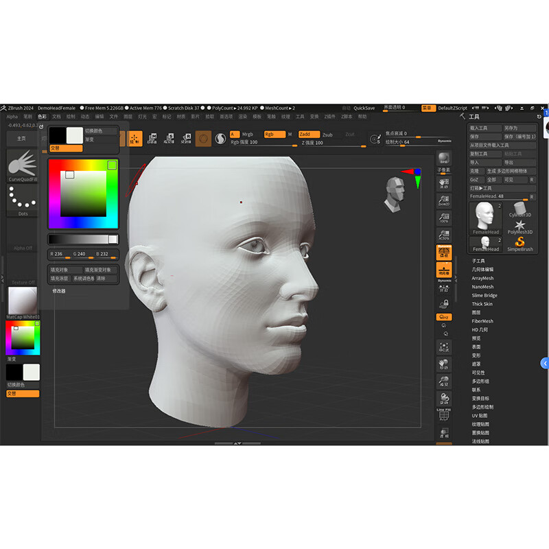 Zbrush software remote installation ZB digital sculpture modeling 2018-2026 Zbrush remote installation