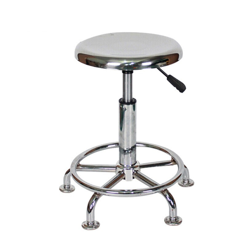 Jin Shiluo K6208 Workshop Stool Stainless Steel Assembly Line Work Stool Round Lift Rotating Chair Hospital Work Station Foot Nail Type Needs to be Installed by Yourself Customized