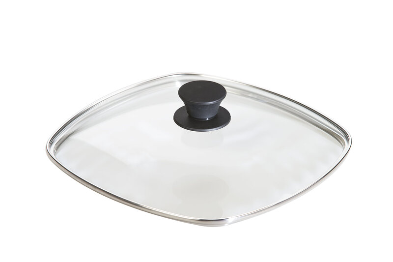 LODGE 26cm square tempered glass pot lid, special for kitchen cooking, heat-resistant and explosion-proof