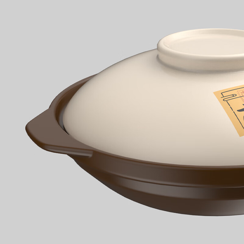 Kangshu Kangshu dry-roasted pot combination household commercial cooking pot high-temperature resistant ceramic casserole anti-cracking and heat-resistant shallow pot stew pot Kangshu heat-resistant ancient pot for 2-4 people 1900ml