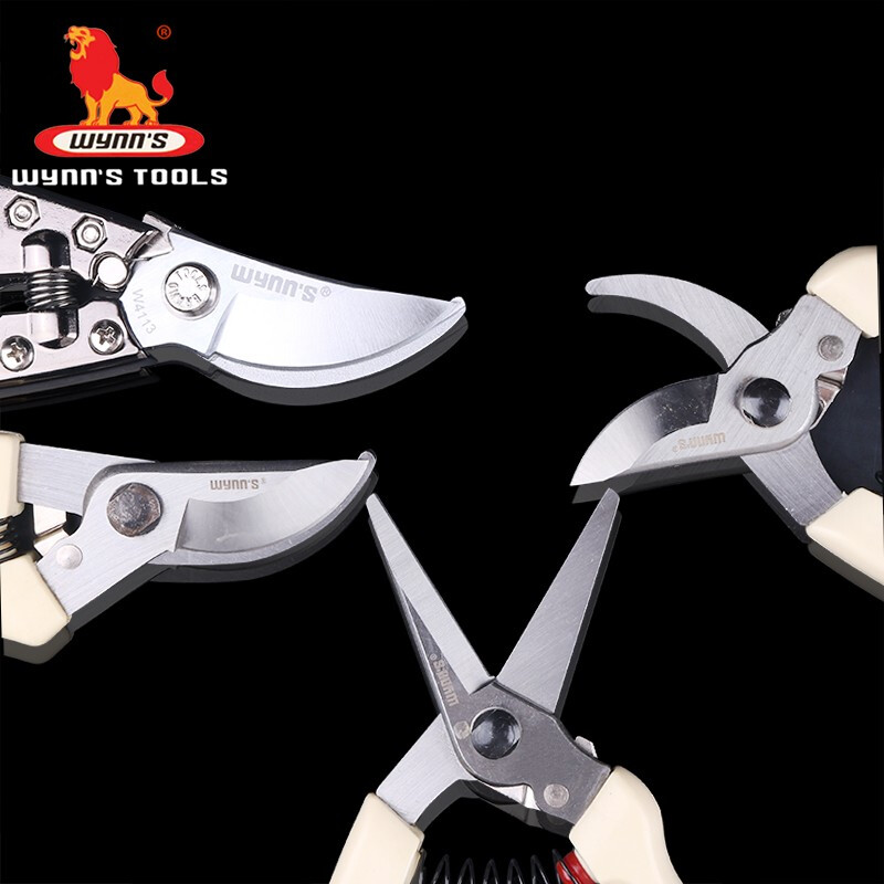 Power Lion wynn s Power Lion garden shears pruning shears fruit tree shears SK5 steel labor-saving household flower pruning scissors tool 65# manganese steel forging (W4114)