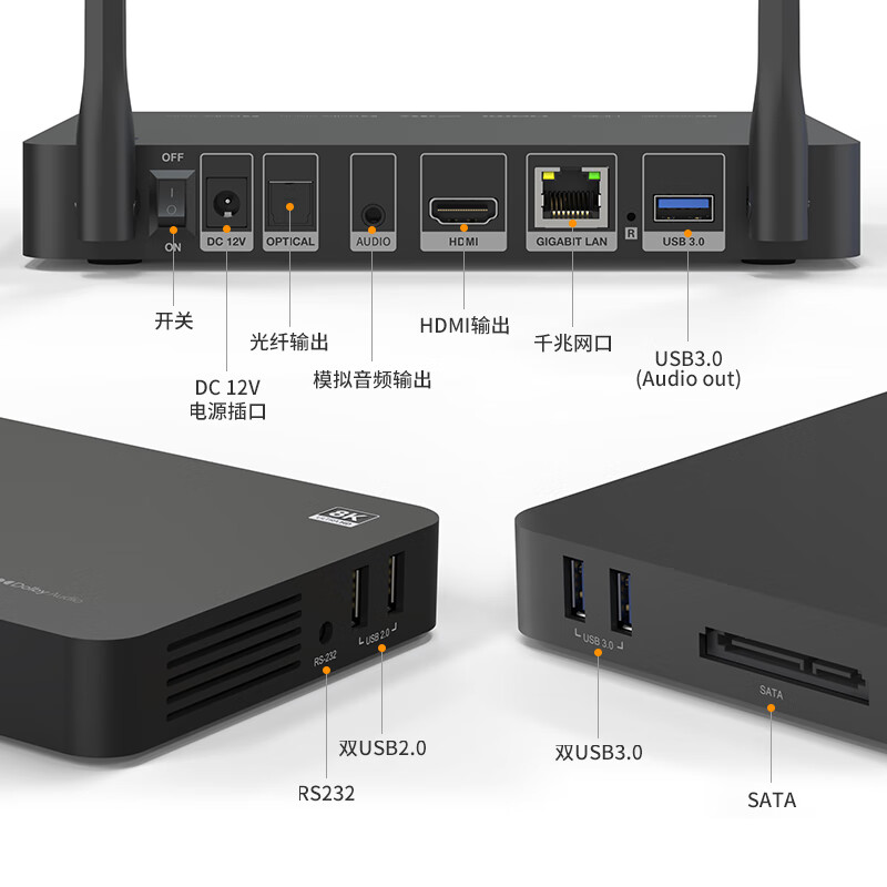 ZIDOO Z9X8K / Z9XPRO 4KHDR UHD Dolby Vision Blu-ray HD hard drive player home network video player Z9X 8K-V11 infrared remote control factory direct