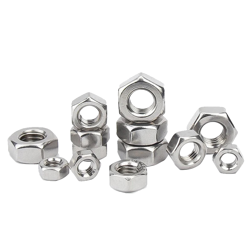 Jinchao 304 stainless steel hexagonal nut 316 hexagonal nut screw nut collection M2M3M4M5M6M8M10M12M16 M8 (10 pieces) 304
