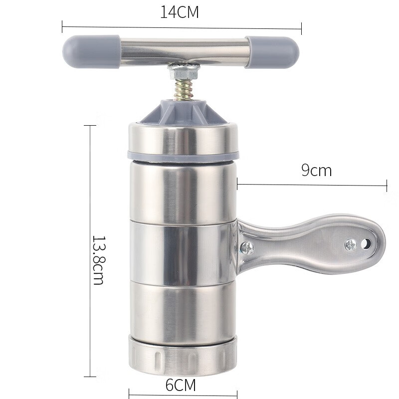 Baijie stainless steel oatmeal tool household manual noodle press and ironing machine small hand-pressed hand-cranked noodle machine artifact