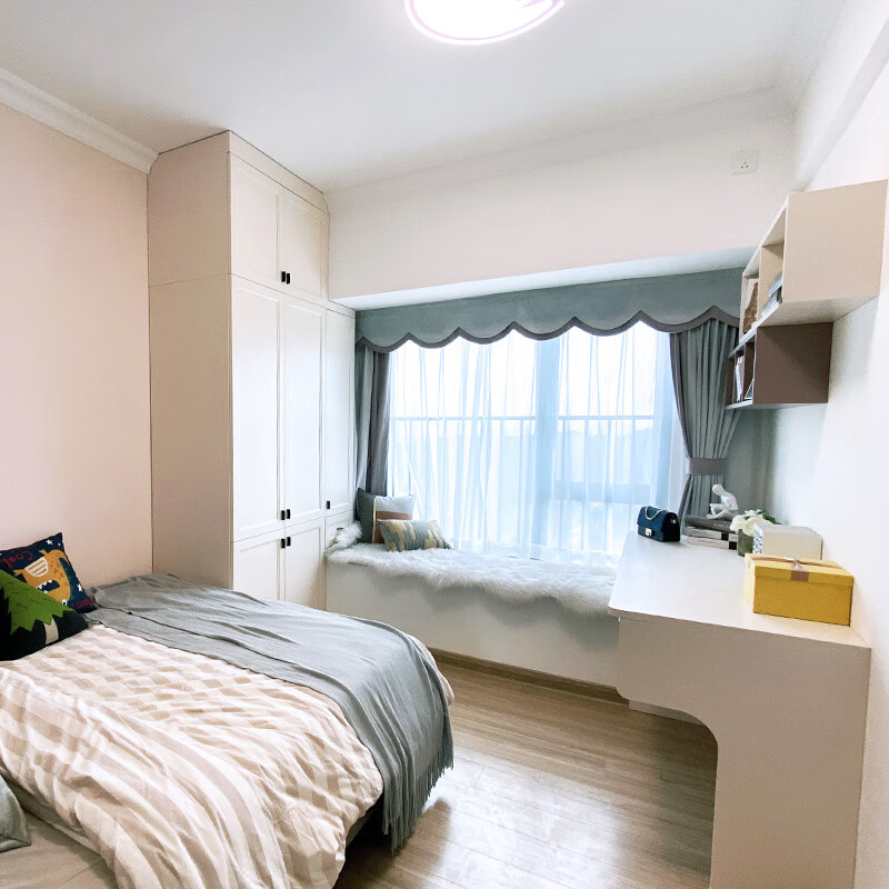 Sophia tatami bed wardrobe integrated bedroom multi-functional bed cabinet European style single bed study room bookcase storage combination cabinet membership bonus