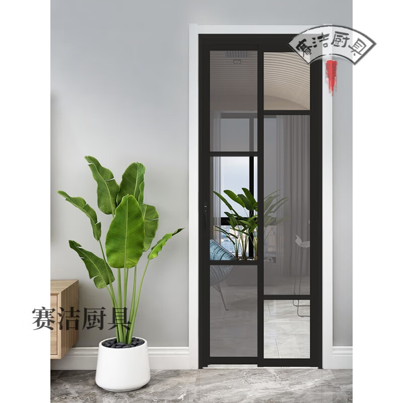 Miaopule 16 extremely narrow frame PT door sliding 180 flat opening integrated door PD door bathroom door toilet door flat push folding tempered glass frosted / transparent