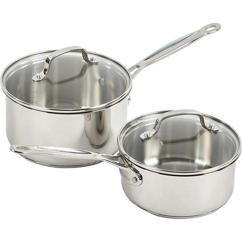 Cuishenya stainless steel pot cookware 7 pieces pan milk pot stock pot surround heating insulated handle aluminum bottom 77-11G