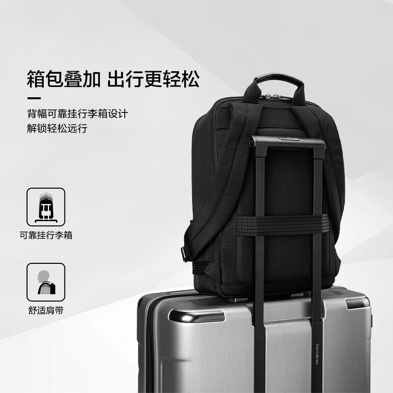 Samsonite Computer Bag Backpack 14-inch Laptop Backpack Men's Business Commuting Bag Upgraded New Year Gift