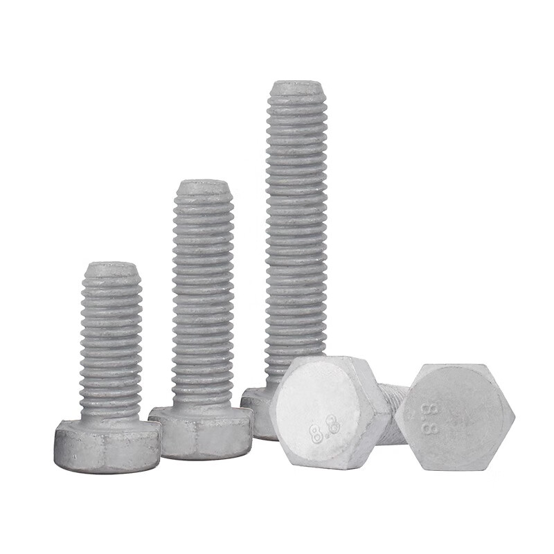 Creaby hot-dip galvanized screws 8.8 grade hot-dip galvanized external hexagonal screws iron tower power screw photovoltaic screws M16*65 (2 pieces)