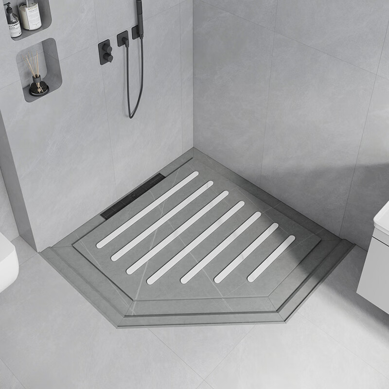 Fantasy Island Bathroom Anti-slip Stone Pedal Bathroom Sunken Shower Room Slate Shower Board Bathroom Footing Tile Floor Customized Shower Board-Single Pedal Square Number 1.0