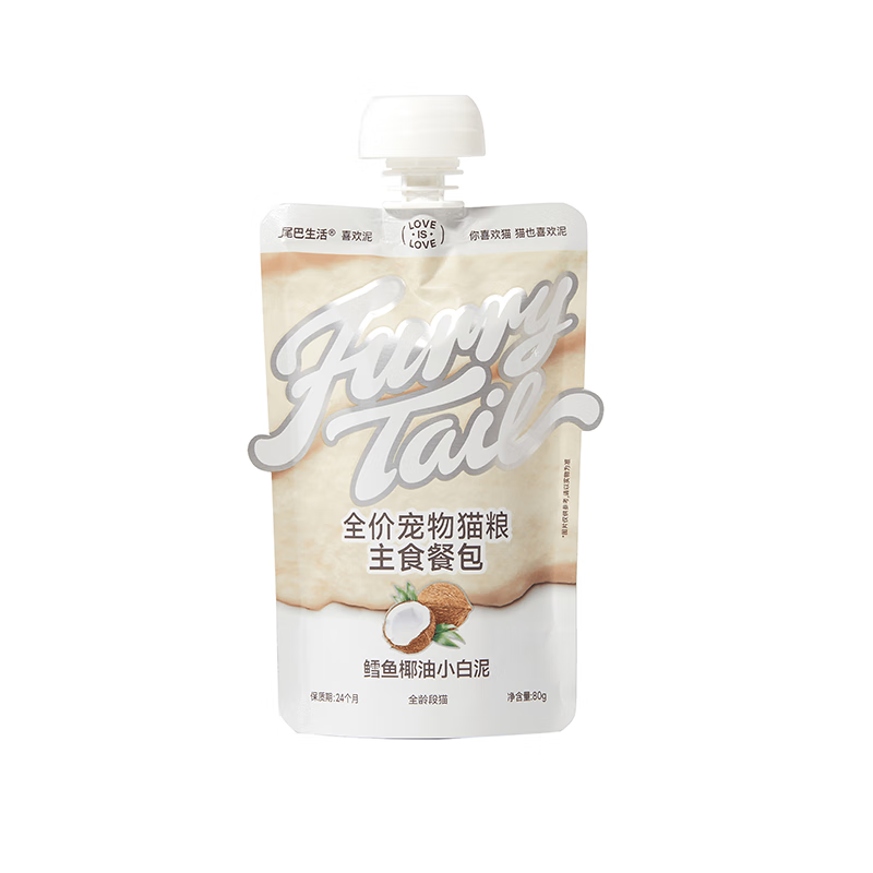 Tail life suction sauce chicken cod flavor 80g/bag hydrating and nutritious staple food meal package meat puree cat snacks for weight gain