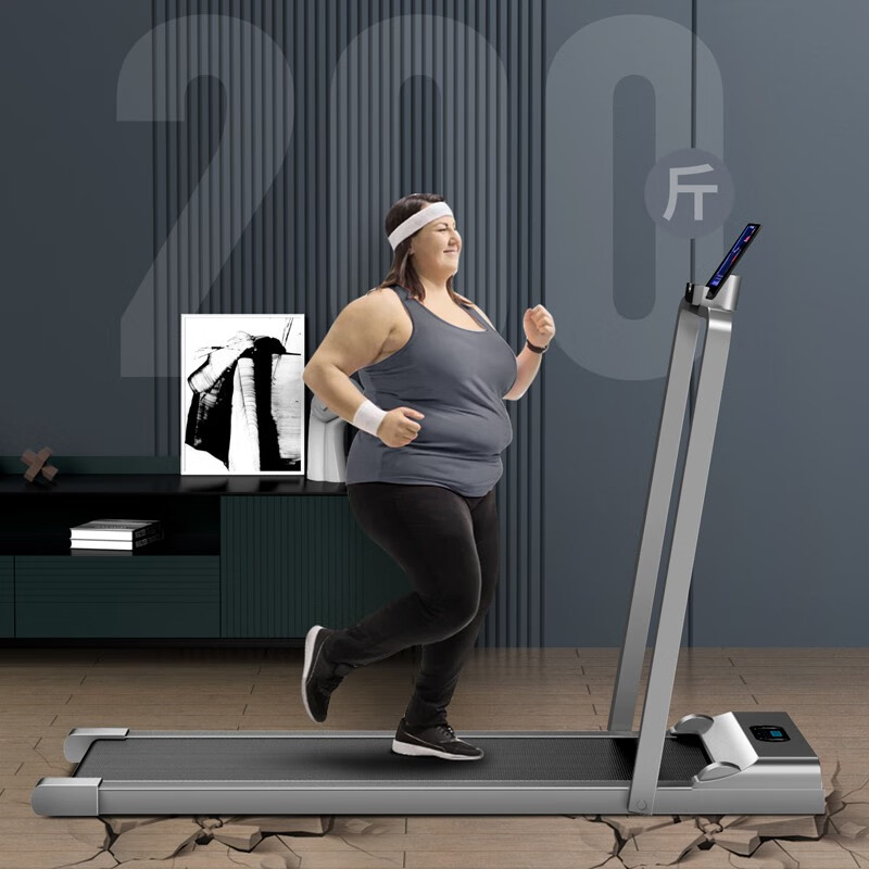 ANTEPOP Treadmill Home Electric Smart Walking Machine Home Folding Small Mini Indoor Sports and Fitness Equipment Flash Silver - Armrest APP Model - Intelligent Interconnected AI Shock Absorption