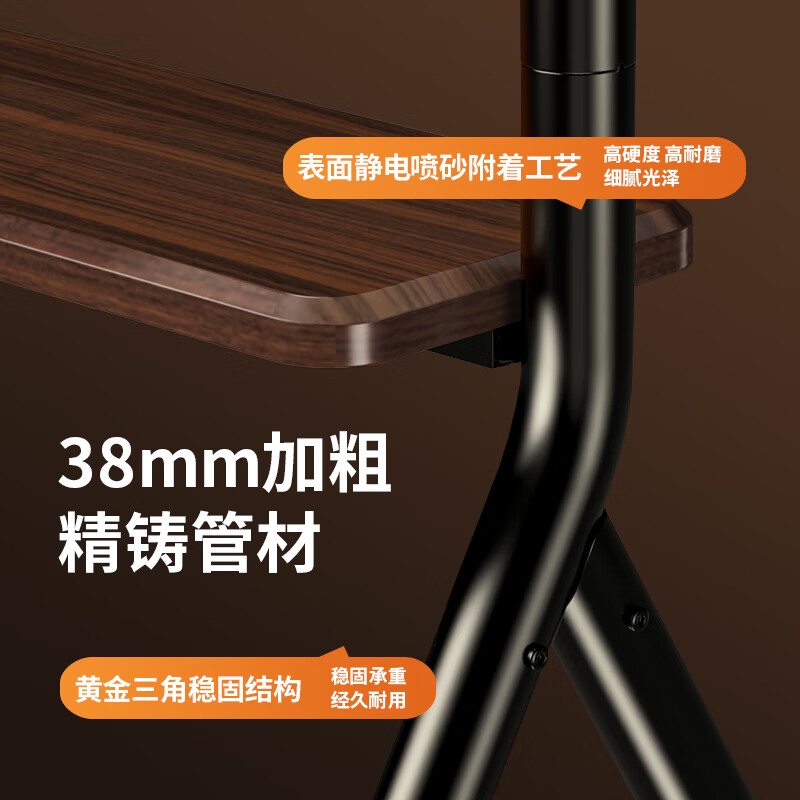 ProPre TV Mobile Stand 32-100 inches Universal TV Floor Stand Movable Stainless Steel/Wood Grain Wheels Living Room Bedroom TV Hanger TV Stand 55-100 inches Truffle Black Art Stand