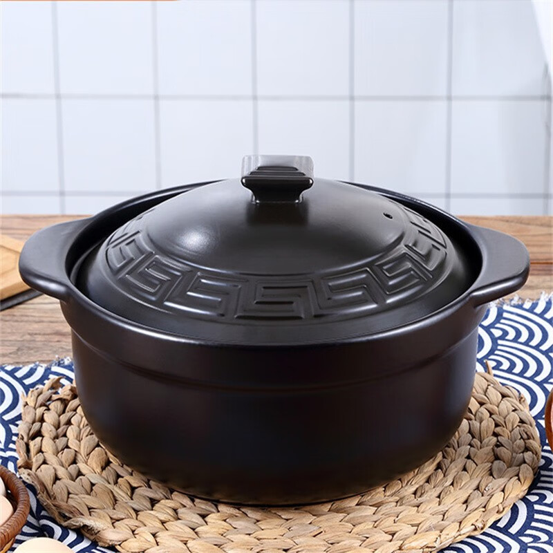 Jingdezhen casserole gas stove special stew pot household gas cooking porridge stew meat soup casserole can be dry-fired 3000ML with lid 3-4 people
