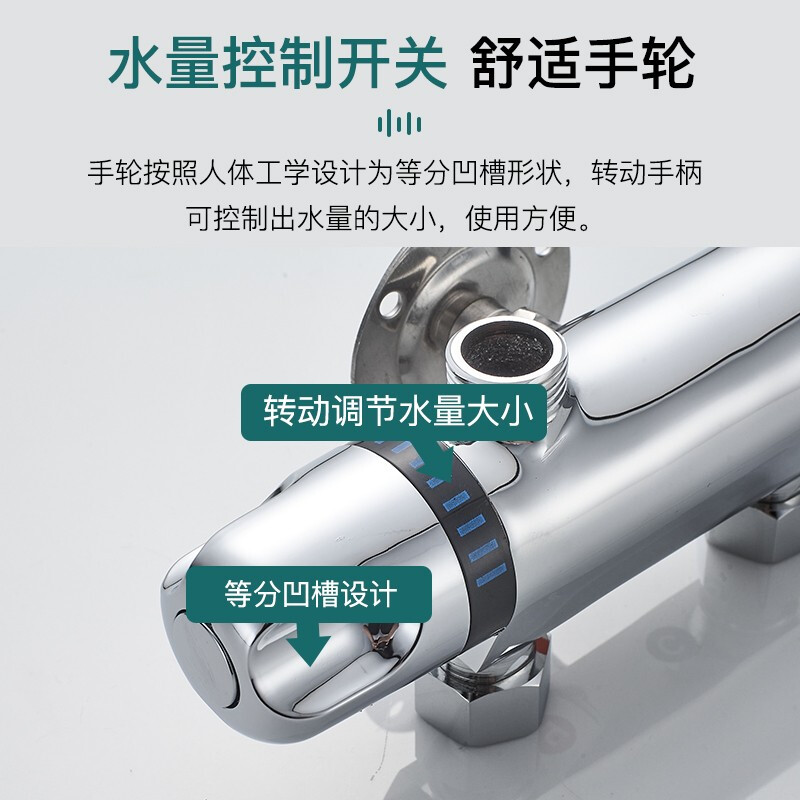 BSITN intelligent thermostatic valve hot and cold exposed water mixing valve brass shower faucet shower switch B20203