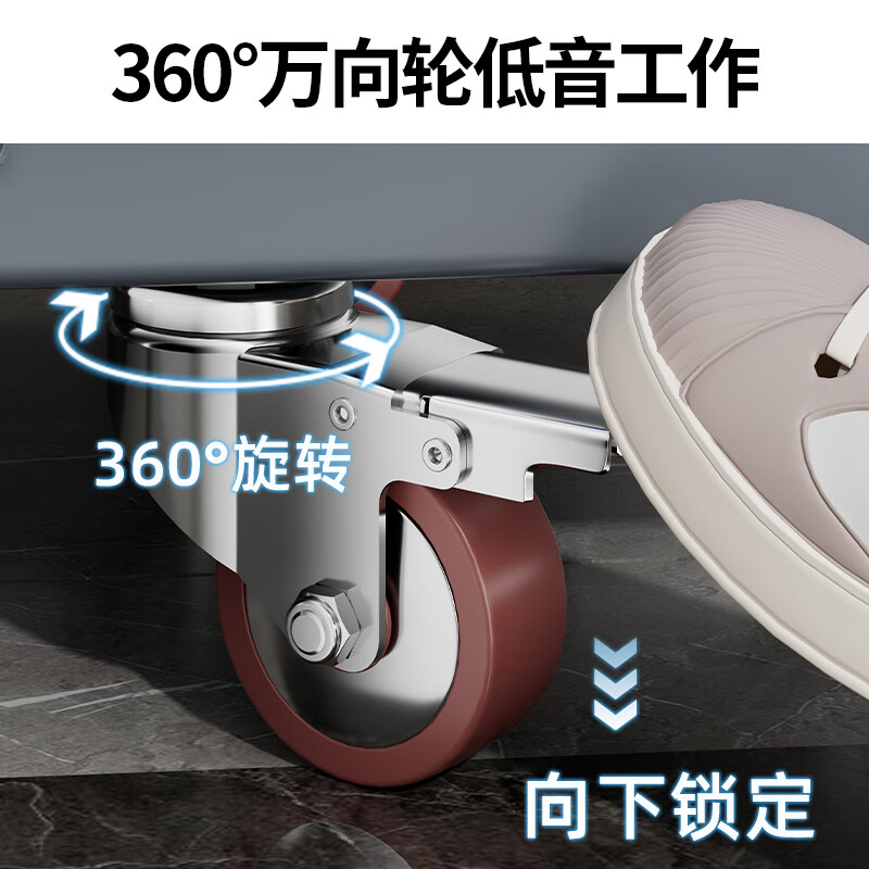 SHENFAN linen cart, special work cart for hotel rooms, cleaning tool cart, hotel door cleaning and cleaning trolley, flagship three-layer double sided side bag, enlarged and thickened, effortless and easy to push, silent and no noise