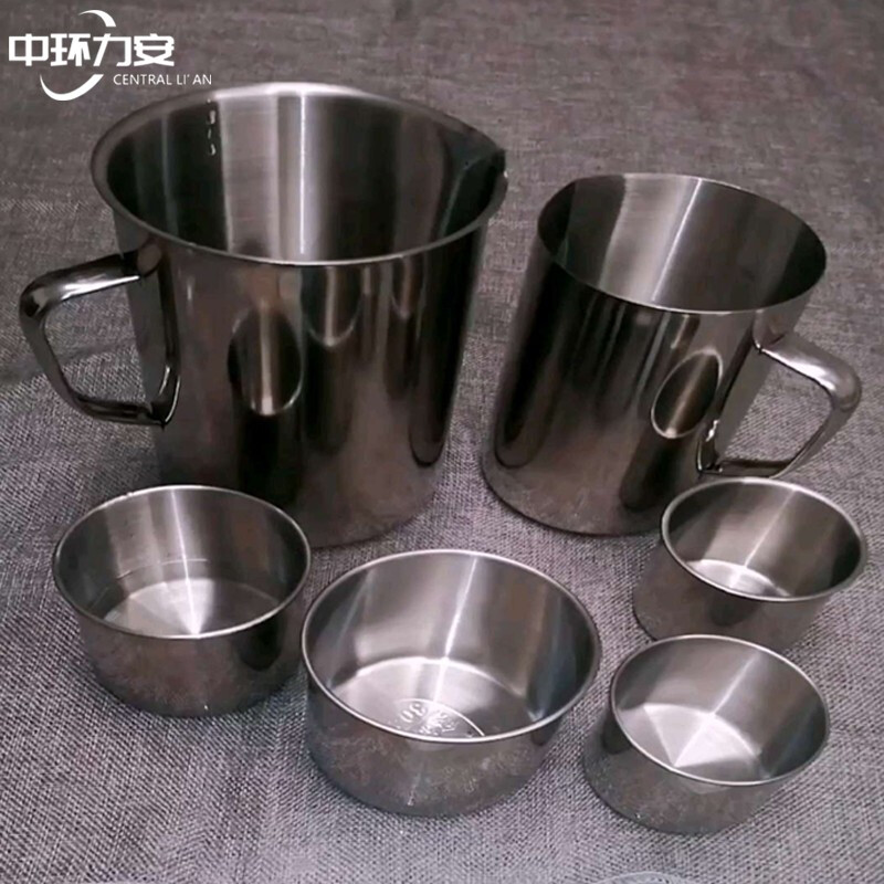 Zhonghuan Lian commercial stainless steel measuring cup with scale large capacity storage large cup straight cup 900ml without handle/no scale